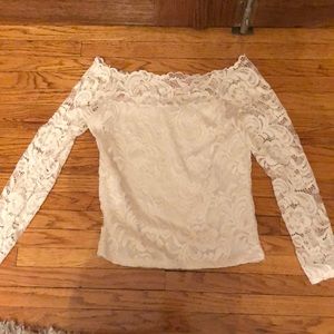 White lace long sleeve